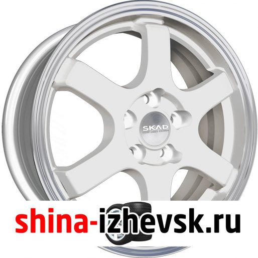 Колесный диск СКАД Киото 6xR15 4×98 ET38 DIA58.6 белый с полированной лицевой частью в Ижевске